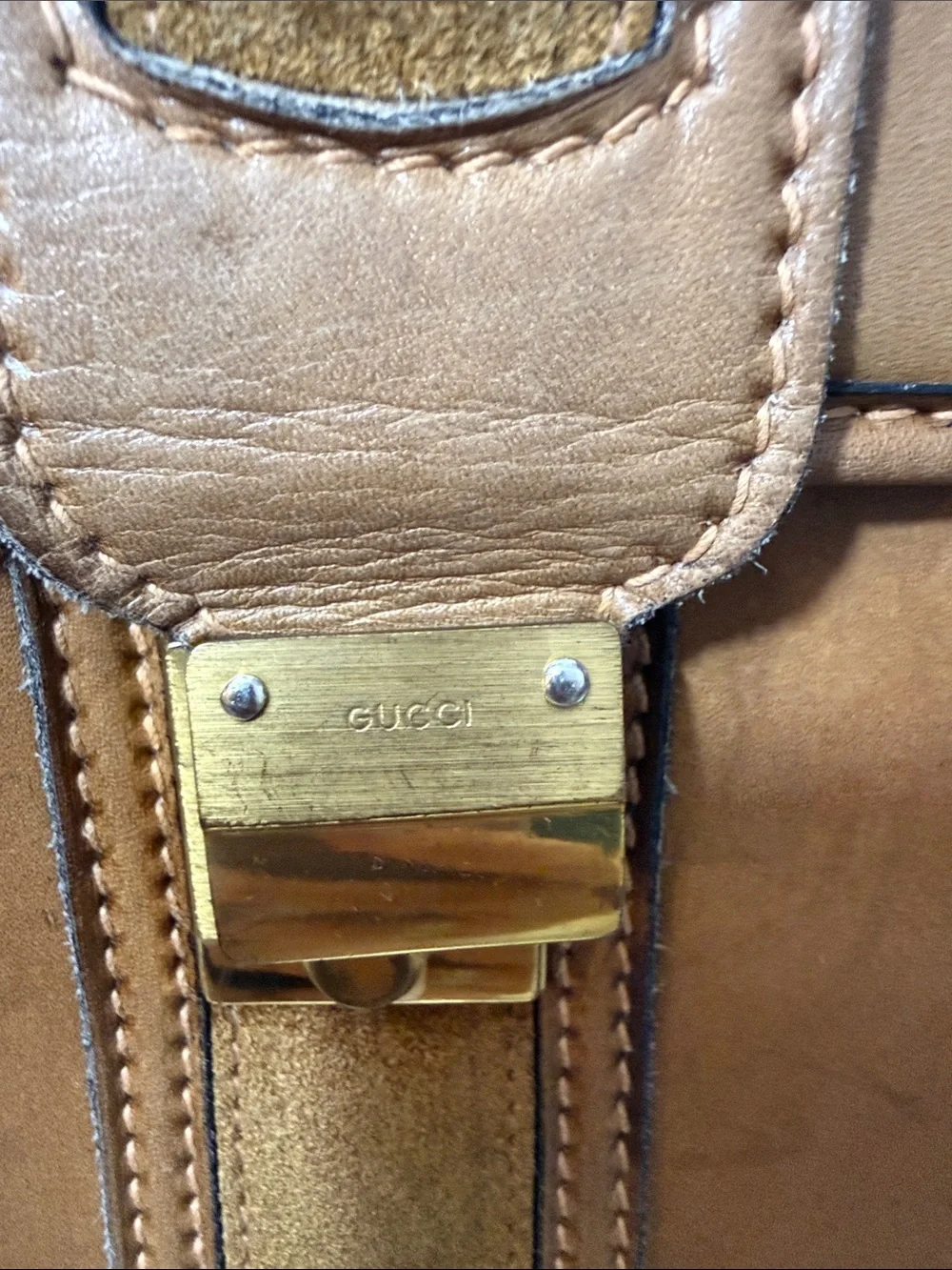 Vintage Gucci Classic Tan Leather Men’s Document Clutch